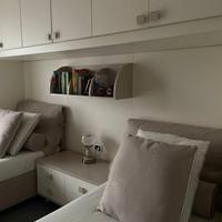 cameretta a ponte con  letti singoli e scrivanie