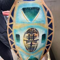 creazione artistica Scudo in vetro