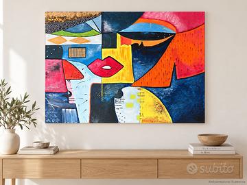 Quadro su tela dipinto a mano 100x70 cm