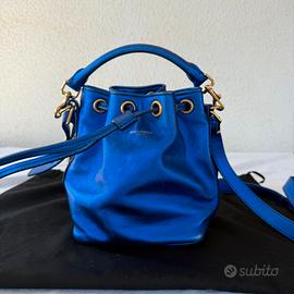 Borsa Emmanuelle Sain Laurent blu elettrico