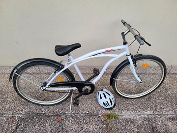 Bicicletta Bugno stile cruiser bianca