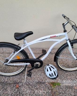 Bicicletta Bugno stile cruiser bianca