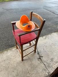 Sedia bimbo in legno vintage + Riduttore WC OkBaby