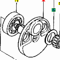 -Spalla albero motore Dx Yamaha XT 600 34K11422000