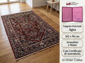 Tappeto persiano agra annodato a mano certificato