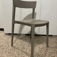 Sei sedie Calligaris modello Skin colore tortora