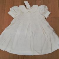 Vestito mezza manica neonata in viscosa e seta