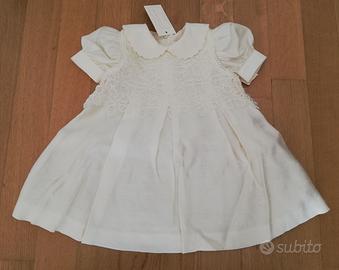 Vestito mezza manica neonata in viscosa e seta