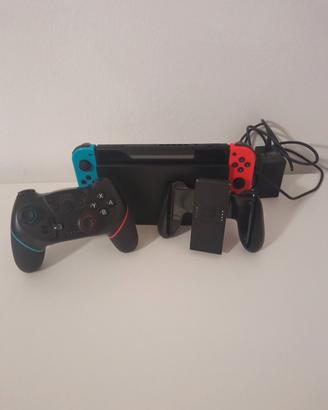 nintendo swtch + dock + controller pro extra