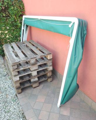 TENDA MANUALE IN PVC - BUONE CONDIZIONI