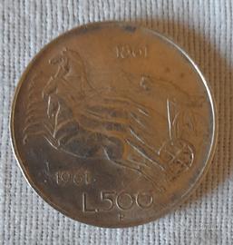 Moneta 500 Lire Argento