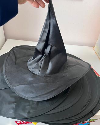 Lotto 16 cappelli da strega neri nuovi halloween