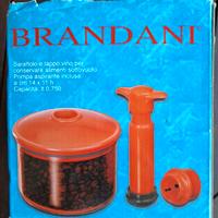 Barattolo Brandani sottovuoto + tappo vino