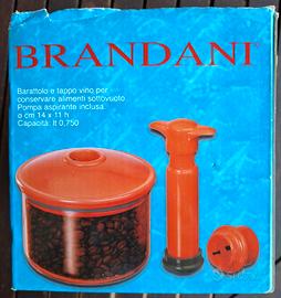 Barattolo Brandani sottovuoto + tappo vino