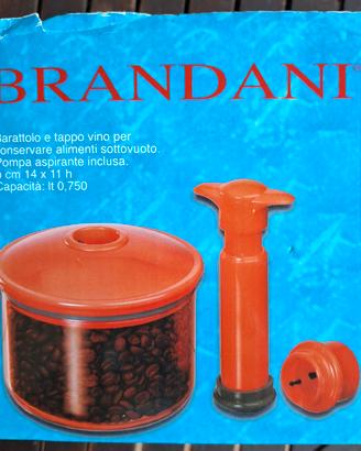 Barattolo Brandani sottovuoto + tappo vino