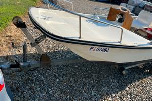 Barca Dory 13 20cv 4t e carrello da revisionare