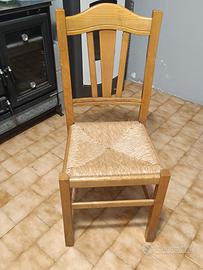 8 sedie in legno 