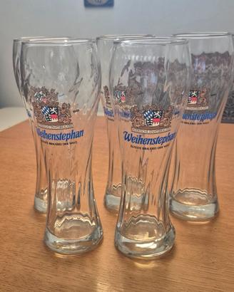 5 bicchieri birra Weihenstephan  da 0.5 