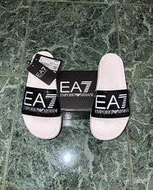 Ciabatte EA7 Emporio Armani Nere Bianche Taglia 40