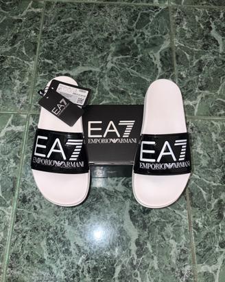 Ciabatte EA7 Emporio Armani Nere Bianche Taglia 40