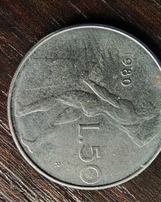 Errore di conio 50 lire 1980