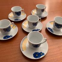 Set di 6 tazzine con piattino