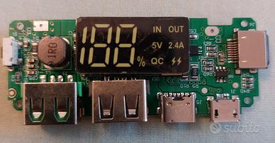 Modulo PowerBank Litio + allogg batt 18650