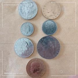 7 monete in lire italiane 
