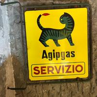Insegna vintage epoca AGIP GAS