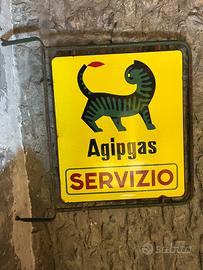 Insegna vintage epoca AGIP GAS