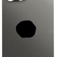 IPHONE 12 PRO MAX VETRO POSTERIORE GRAPHITE LOGO