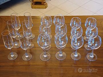 Servizio calici cristallo 18 pezzi