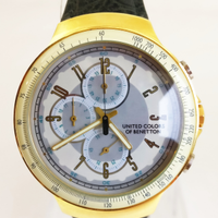 Orologio Benetton uomo nuovo dorato pelle