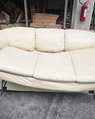 Divano letto in pelle 