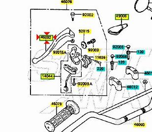 Leva frizione Kawasaki KLR 650 460921111