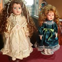 Coppia di bambole in porcellana