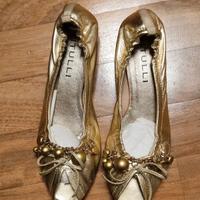 Ballerine dorate aperte davanti Vitulli, taglia 38