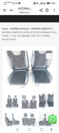 Sedili tappezzeria completa Renault clio 4 pannell