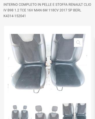 Sedili tappezzeria completa Renault clio 4 pannell