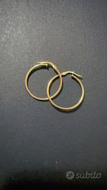 Orecchini a Cerchio Lisci in Oro 18Kt 750