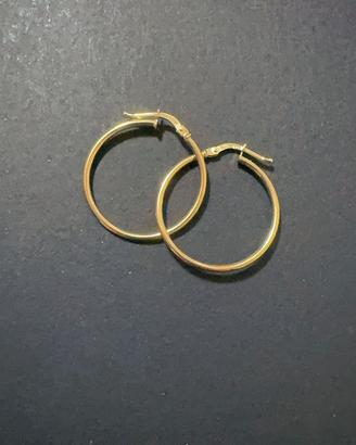 Orecchini a Cerchio Lisci in Oro 18Kt 750
