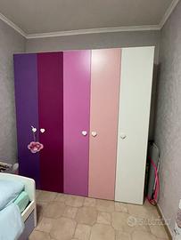 Armadio cameretta 5 ante