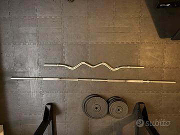 2 bilancieri - 4 dischi 5kg - 2 dischi 10kg