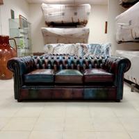 Divano 3 posti club harlequin patchwork originale 
