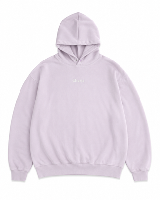 Felpa Utopia lilla chiaro con cappuccio