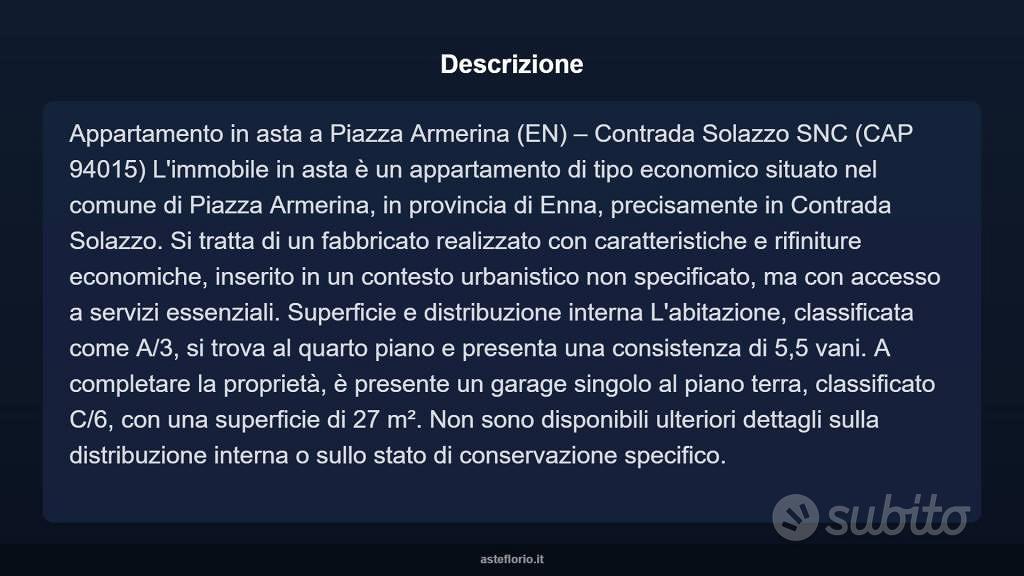 Appartamento – Piazza Armerina, Enna - Altro