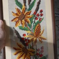 Quadro ricamato a mano