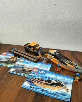 Lego City 60085 Pick up, motoscafo, traino