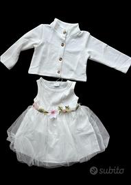 Elegantissimo abito in tulle con giacchino 18-24