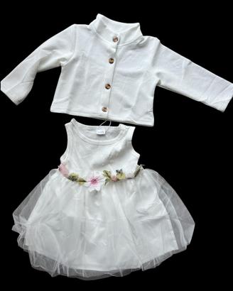 Elegantissimo abito in tulle con giacchino 18-24